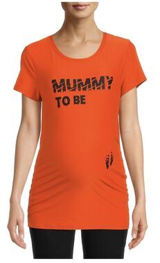 Time and Tru Women XXL 20 Maternity Mummy Halloween Graphic T-Shirt ruched side